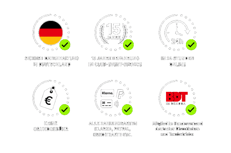 Sichere Datenhaltung in Deutschland, 15 Jahre Erfahrung, In 24 Stunden online, Keine Grundgebühr, Alle Zahlungsarten, Mitglied im BDT